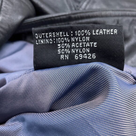 Wilsons Maxima Jacket Women Medium Black Leather Nylon Lined Classic 90s VTG - Picture 5 of 11